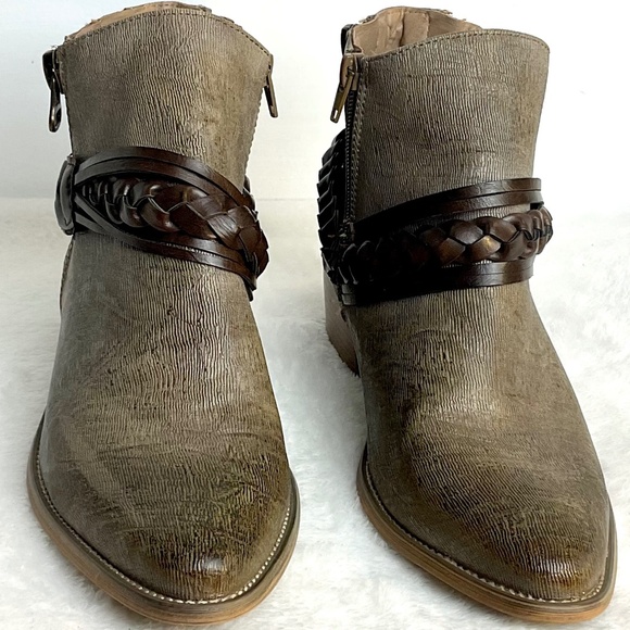 Corkys Tan Ankle Boots with Braided Detail - Picture 13 of 13